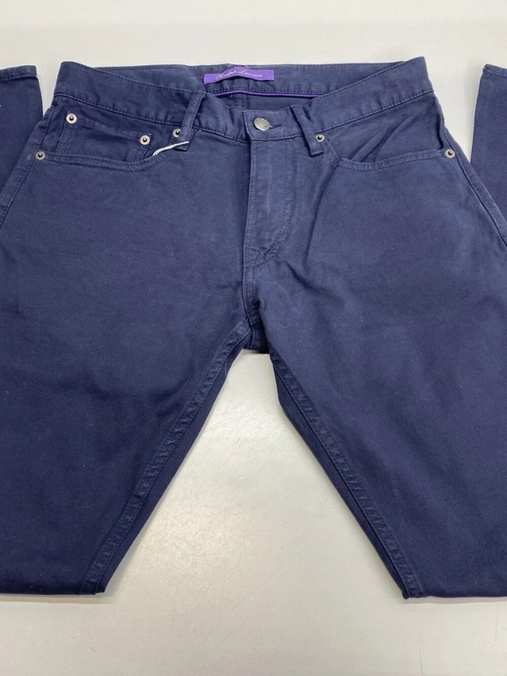 Ralph Lauren Purple Label Men Pant Navy Blue Size 29x32 Thomson Slim Fit Stretch